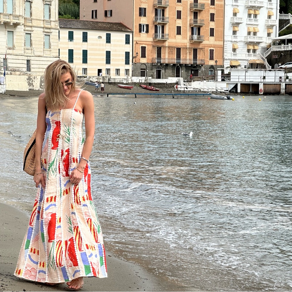 Zaco Sabo Maddalena Abstract Pattern Strapless Maxi Dress - Picture 5 of 7